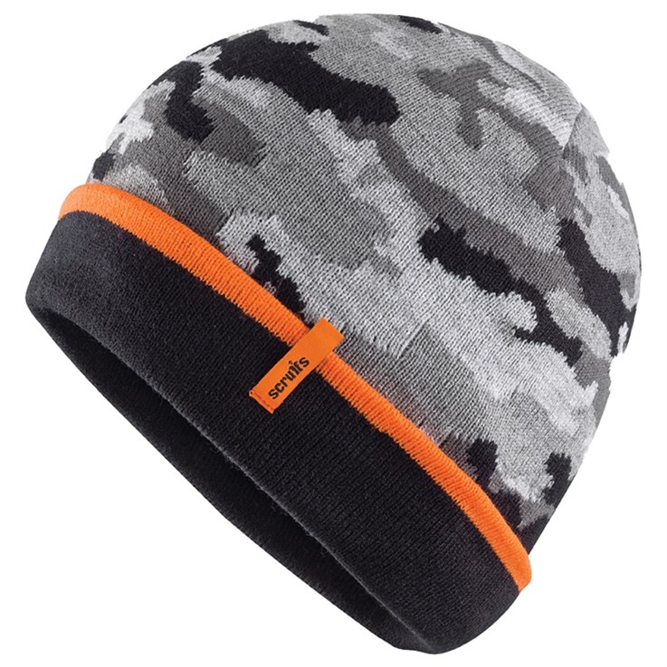 Scruffs Trade Camo Beanie Grey